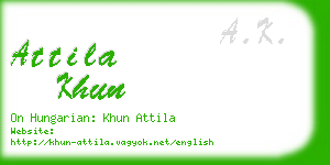 attila khun business card